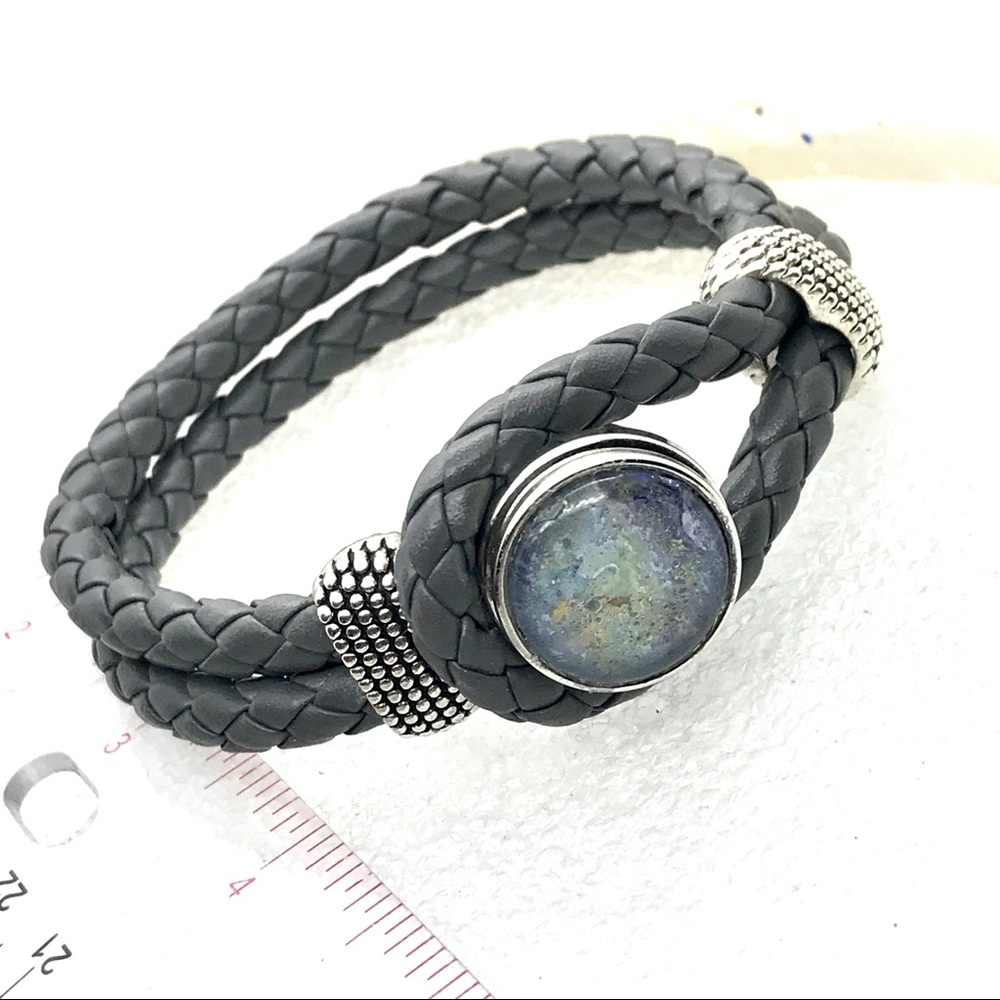 Bracelet Leather Noosa Handmade 20mm snap SB20